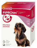 Beaphar FIPROtec Flea & Tick Spot-On Treatment for Small Dogs (2-10kg), 1, 4, 6