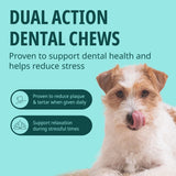 Virbac Veggiedent Zen 15 Dental Oral Care Dog Chews + Calming Anxiety Relief XS S M L