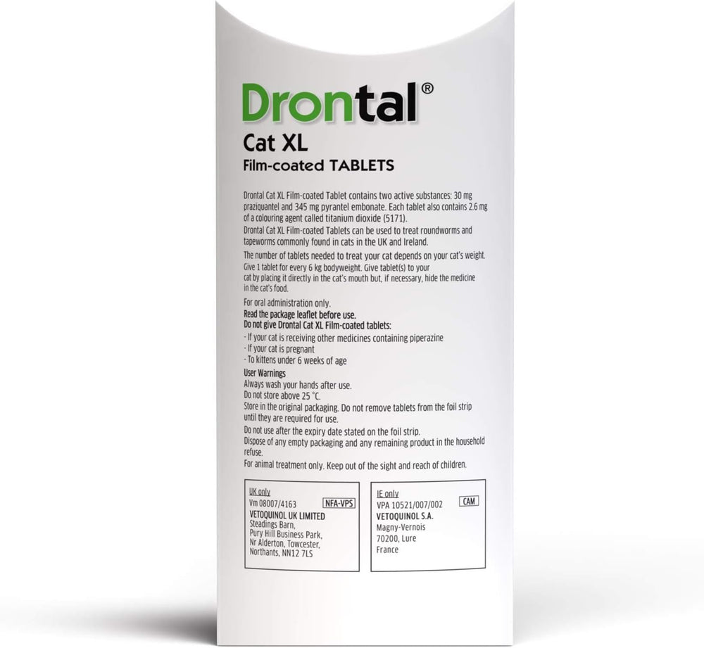 Drontal Wormer XL Tablets for Large Cats (Over 4kg)