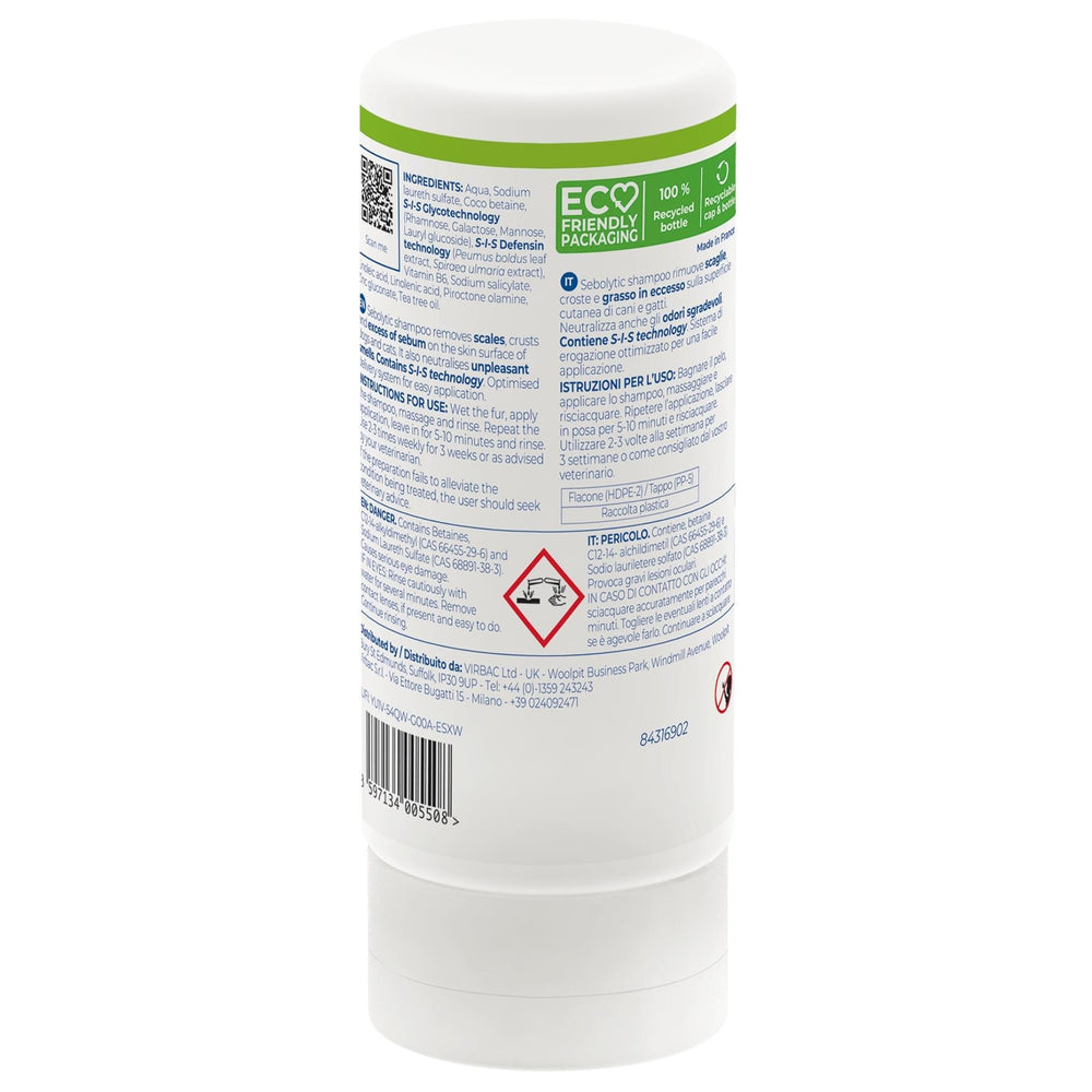 Virbac Sebolytic Shampoo for Dogs & Cats Skin & Coat 250ml