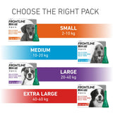 FRONTLINE Plus Flea & Tick Treatment Large Dog (20-40kg) 1, 3, 6 Pipettes Pack