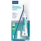 Virbac Dog Cat Toothpaste Kit Dental Toothbrush Finger Brush Poultry Flavour 70g Fish