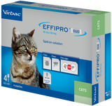 Effipro Duo Spot on Solutions For Cat S/M/L/XL Dog 4 Pipettes per Pack