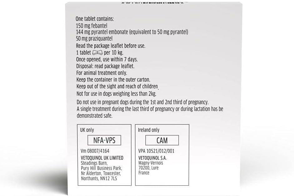 Drontal Plus for Small and Medium Dogs Bone Shaped Worming Tablet Packs