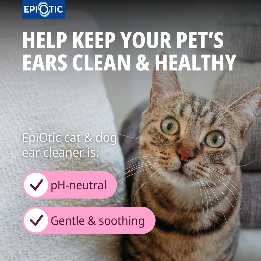 EpiOtic Ear Cleaner for Cats & Dogs - 60ml & 125ml Bottle - Antibacterial & Antifungal