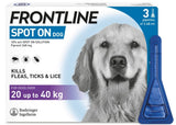 FRONTLINE SPOT ON Flea & Tick Treatment for Cat, Small, Medium and Large Dog 1, 3, 6
