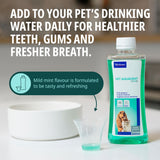 Virbac Vet Aquadent Anti-Plaque Solution for Cat and Dog, Pet Dental Care Solution