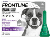 FRONTLINE Plus Flea & Tick Treatment Large Dog (20-40kg) 1, 3, 6 Pipettes Pack