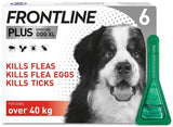 FRONTLINE Plus Flea & Tick Treatment X Large Dog (40+ kg) 1, 3, 6 Pipette Packs