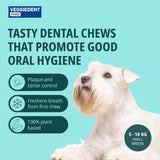 Virbac Veggiedent FR3SH Dental Chews for Dog Helps Clean Teeth & Freshen Breath, 15