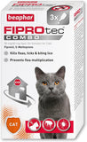 Beaphar FIPROtec COMBO Flea & Tick Spot-On Treatment for Cats, 1, 3, 6 Pipettes