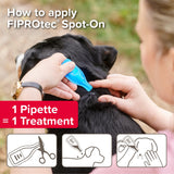 Beaphar FIPROtec Flea & Tick Spot-On Treatment for Medium Dogs (10-20kg), 1, 4, 6