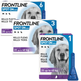 FRONTLINE SPOT ON Flea & Tick Treatment for Large Dog (20-40kg) 1, 3 and 6 Pipette