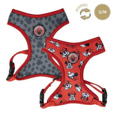 Minnie Mouse Premium Harness for Dogs - Size S/M - Grey and Red - Anti-Pull and Adjustable Training Harness -100% Polyester - Original Product Designed in Spain