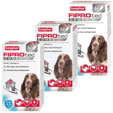 Beaphar FIPROtec COMBO Flea & Tick Spot-On for Medium Dogs (10-20kg), 1, 3, 6 Pipette