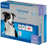 Effipro Duo Spot on Solutions For Cat S/M/L/XL Dog 4 Pipettes per Pack