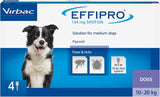 Effipro Spot On Flea Treatment AVM-GSL For Pets Cats & Dogs 4 Pipettes With Fipronil