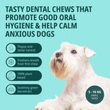 Virbac Veggiedent Zen 15 Dental Oral Care Dog Chews + Calming Anxiety Relief XS S M L