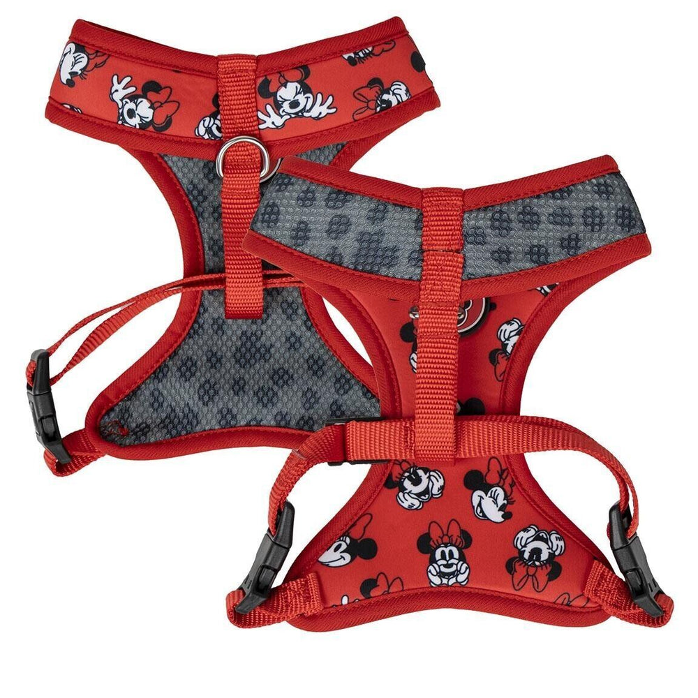 Minnie Mouse Premium Harness for Dogs - Size S/M - Grey and Red - Anti-Pull and