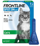 FRONTLINE SPOT ON Flea & Tick Treatment for Cat, Small, Medium and Large Dog 1, 3, 6