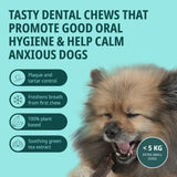 Virbac Veggiedent Zen 15 Dental Oral Care Dog Chews + Calming Anxiety Relief XS S M L