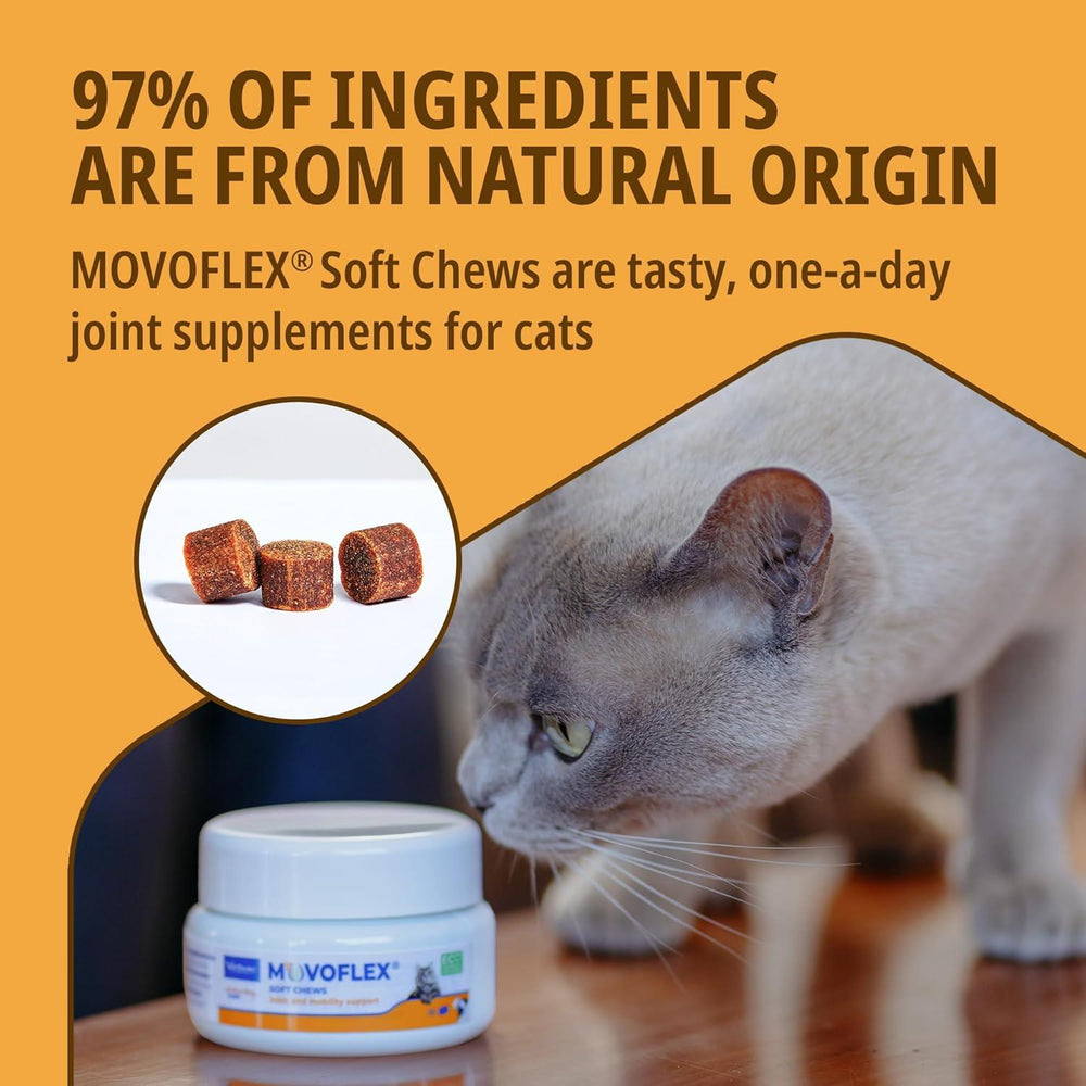 Movoflex Cat & Dog Joint & Mobility Support Supplement Highly Palatable Soft Chews x30
