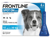 FRONTLINE SPOT ON Flea & Tick Treatment for Cat, Small, Medium and Large Dog 1, 3, 6