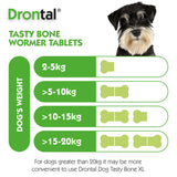 Drontal Plus for Small and Medium Dogs Bone Shaped Worming Tablet Packs