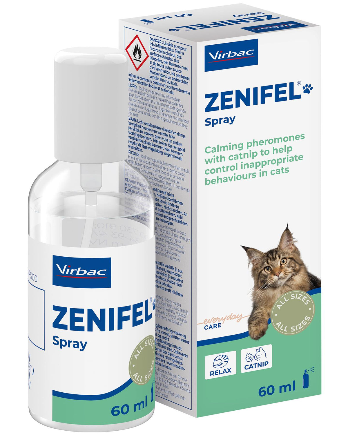 Virbac Zenifel Calming Gel Diffuser & Calming Spray For Cats Calming Pheromones