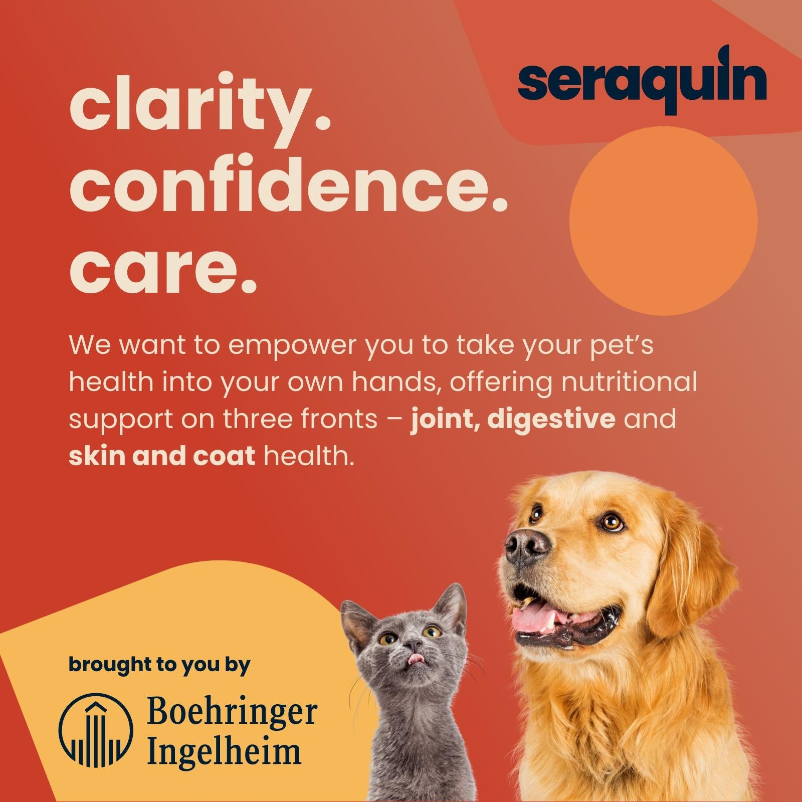 Seraquin Joint Support Supplement & Digest For Cats & Dogs Skin & Coat Pump