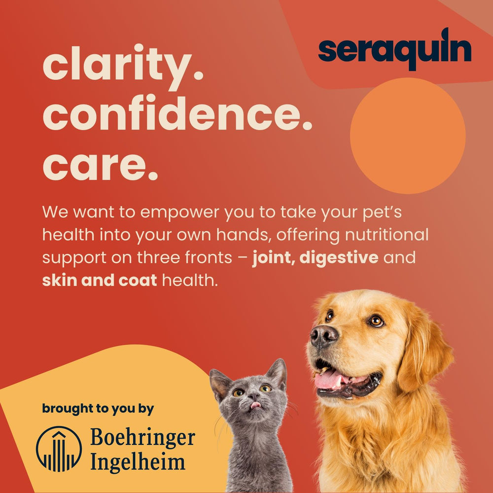 Seraquin Joint Support Supplement & Digest For Cats & Dogs Skin & Coat Pump