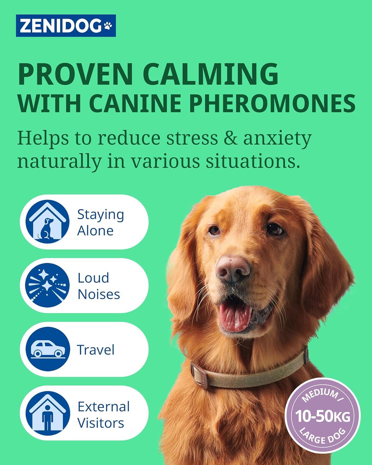 Virbac Zenidog Collar Calming Pheromones Stress Relief for Medium to Large Dogs