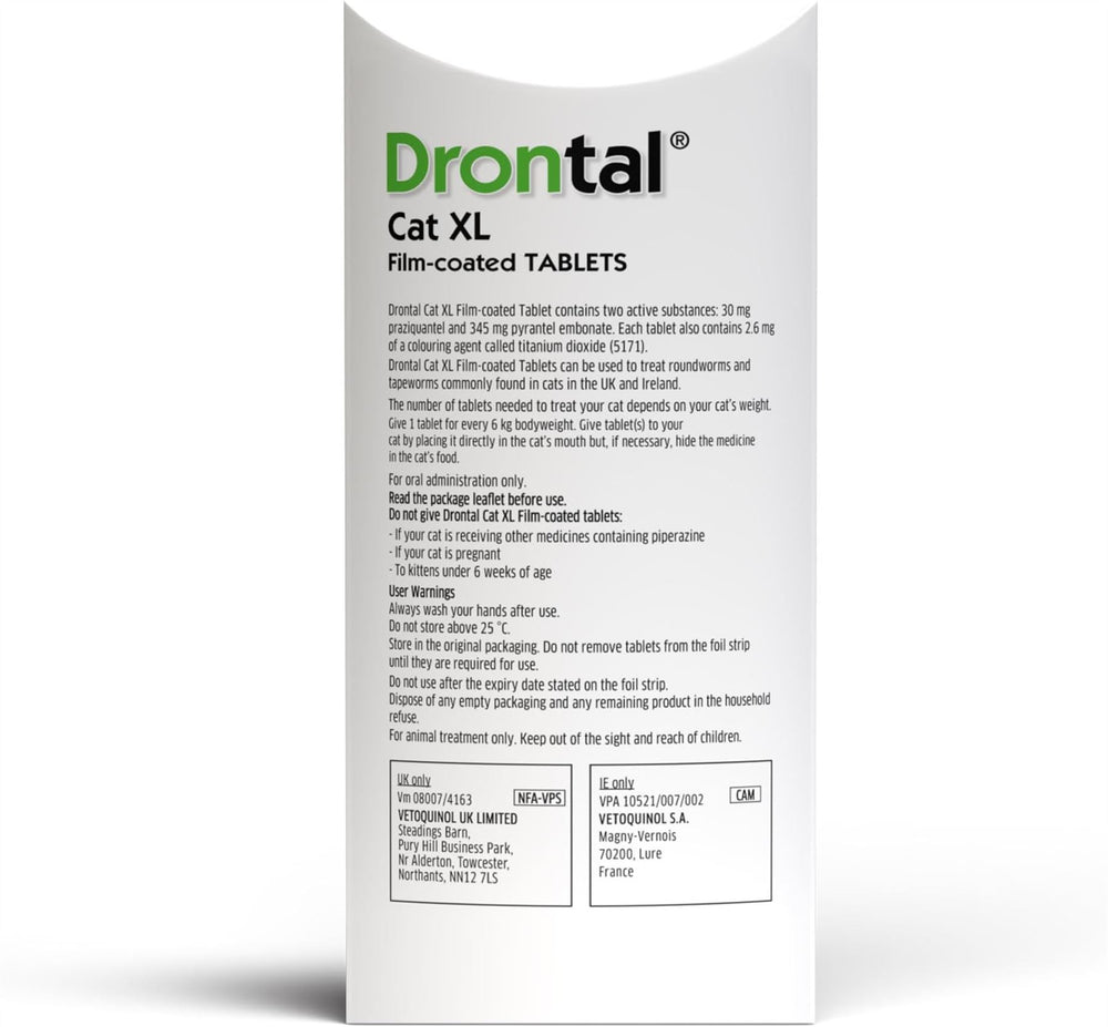 Drontal Wormer XL Tablets for Large Cats (Over 4kg)