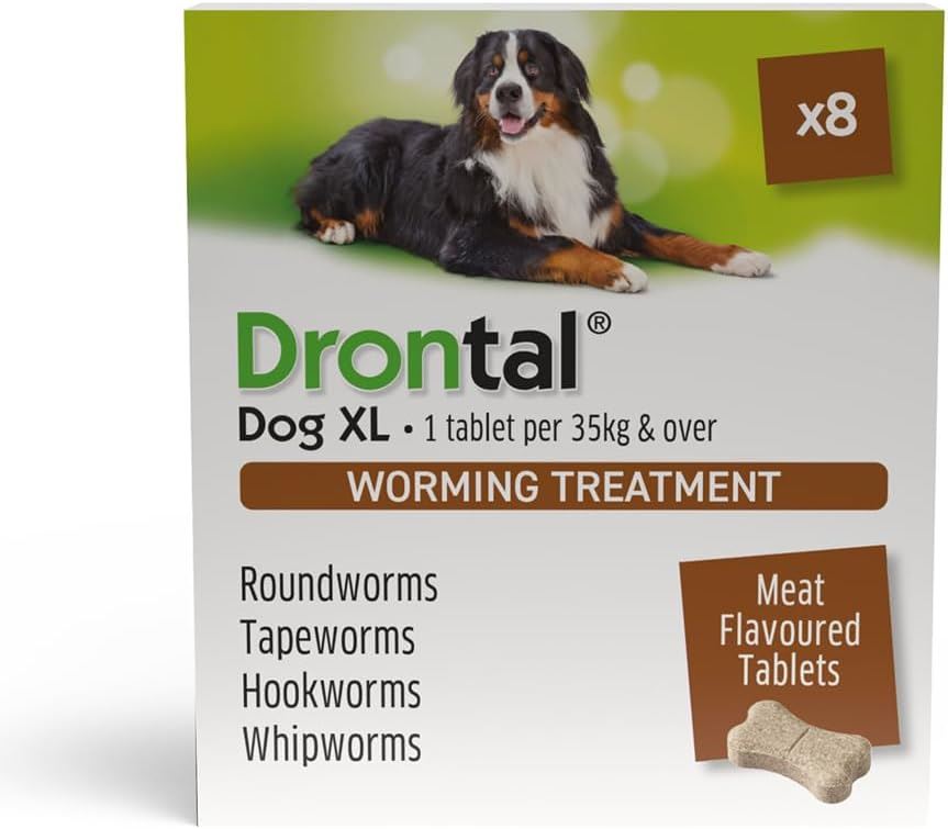 Drontal Tasty Bone XL Wormer Tablets for Large Dogs (Over 20kg)