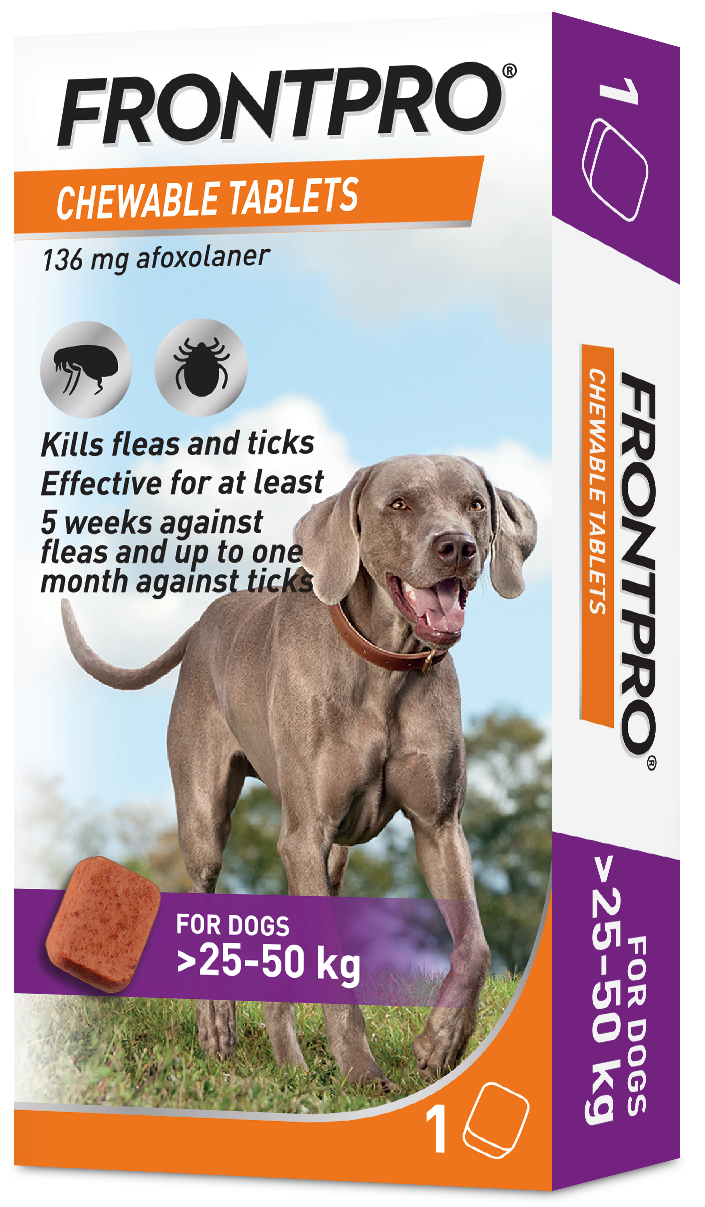 FRONTPRO Flea and Tick Chewable Tablets for Dogs