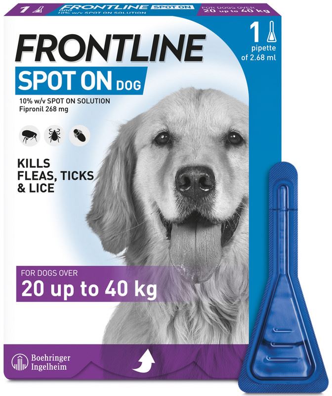 FRONTLINE SPOT ON Flea & Tick Treatment for Cat, Small, Medium and Large Dog 1, 3, 6