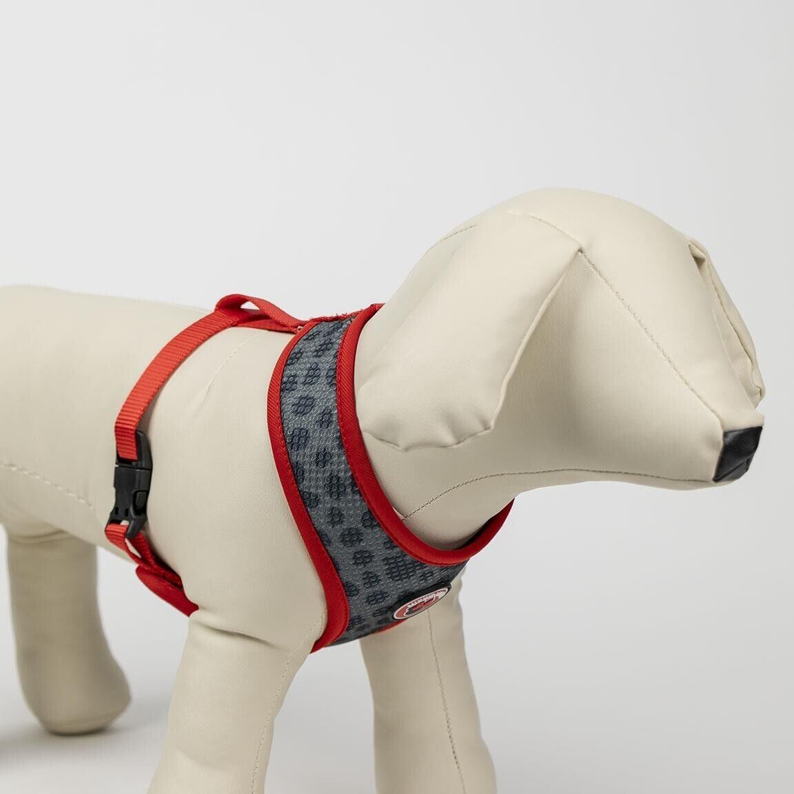 Minnie Mouse Premium Harness for Dogs - Size S/M - Grey and Red - Anti-Pull and