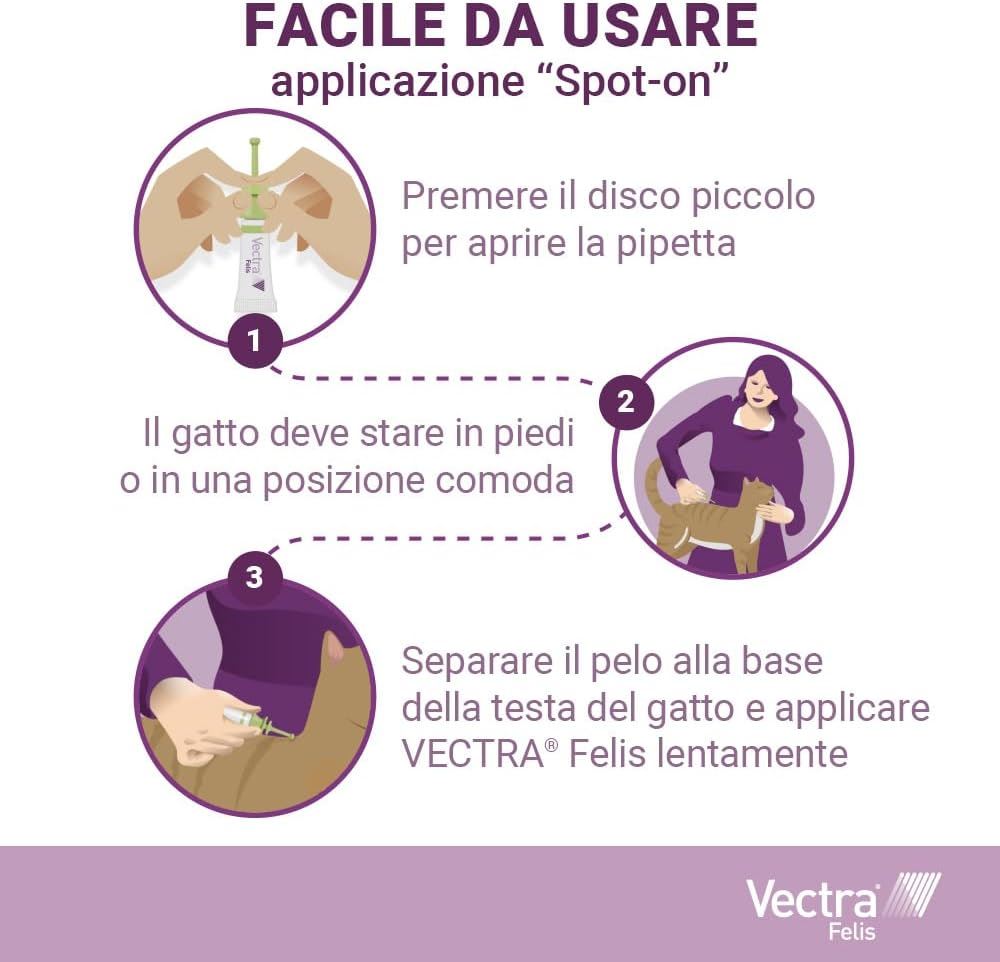 Vectra Felis Spot-On Flea Treatment for Cats and Kittens (0.6kg-10kg) 3 Pipettes
