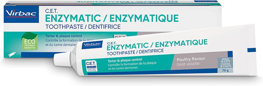 Virbac Dog Toothpaste Enzymatic Dental Care for Cats & Dogs 70g Poultry Flavour
