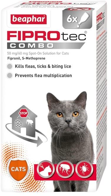 Beaphar FIPROtec COMBO Dog/Cat Flea and Tick Treatment Spot On Solution Effectiv