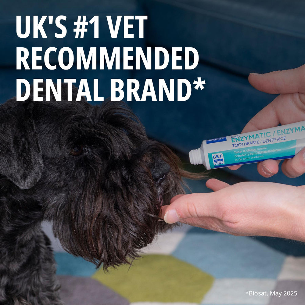 Virbac Dog Cat Toothpaste Kit Dental Toothbrush Finger Brush Poultry Flavour 70g Fish
