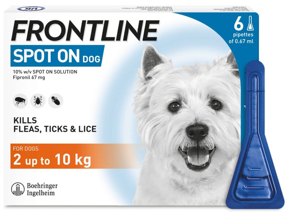 FRONTLINE SPOT ON Flea & Tick Treatment for Cat, Small, Medium and Large Dog 1, 3, 6
