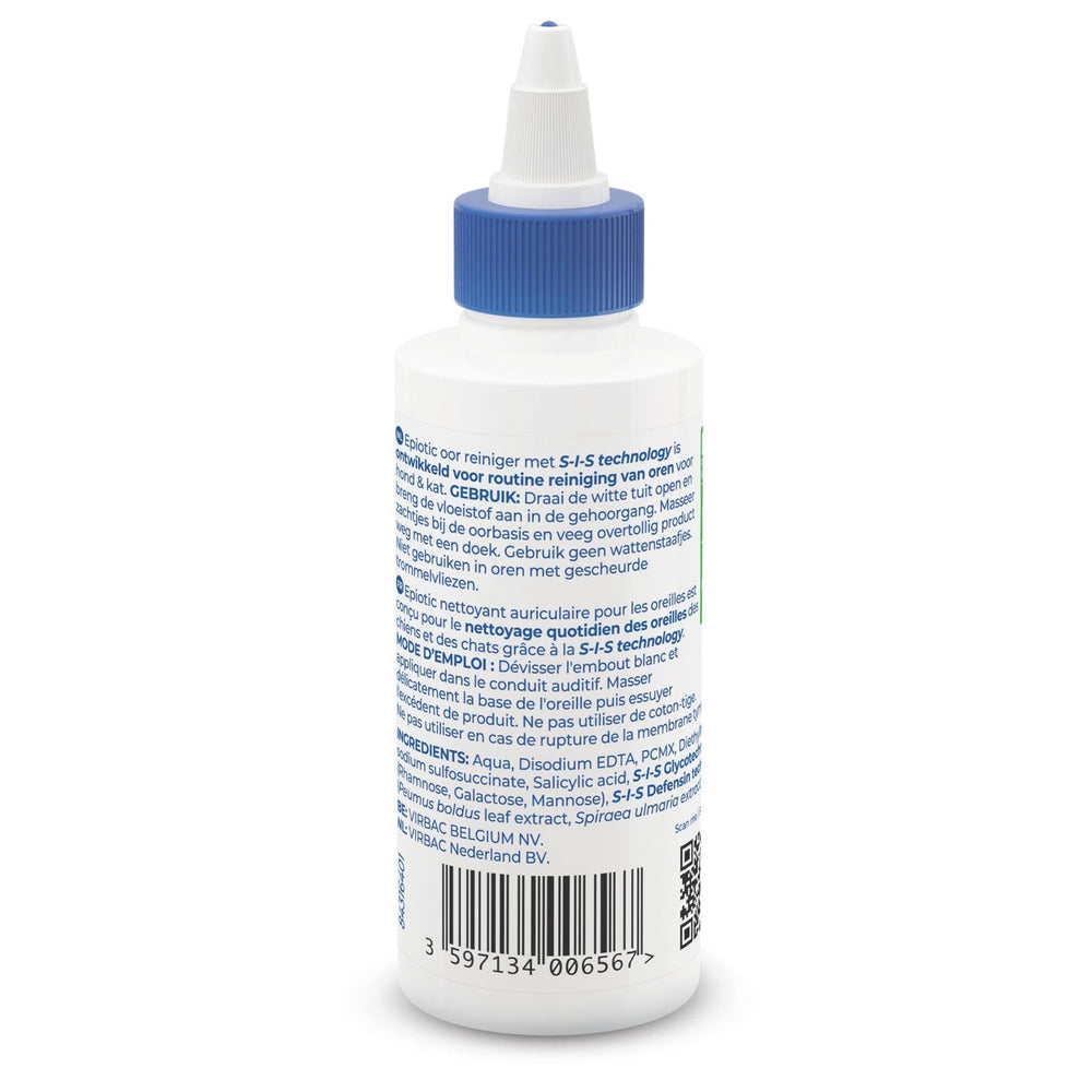 EpiOtic Ear Cleaner for Cats & Dogs - 60ml & 125ml Bottle - Antibacterial & Antifungal