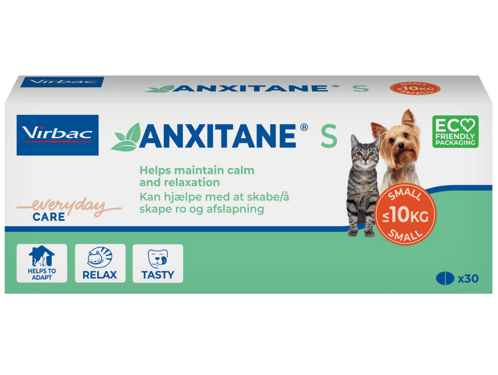 Anxitane Dog Calming Anxiety Stress Relief 30 Chewable Tablets For Dogs, Cats -