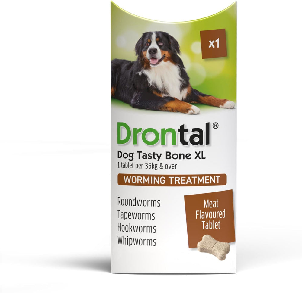 Drontal Tasty Bone XL Wormer Tablets for Large Dogs (Over 20kg)