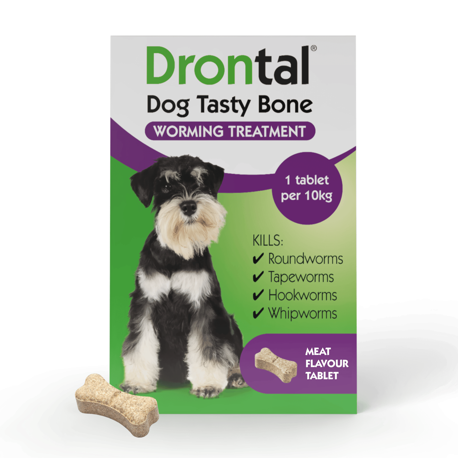 Drontal Plus for Small and Medium Dogs Bone Shaped Worming Tablet Packs