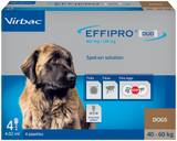 Effipro Duo Spot on Solutions For Cat S M L XL Dog 4 Pipettes per Pack