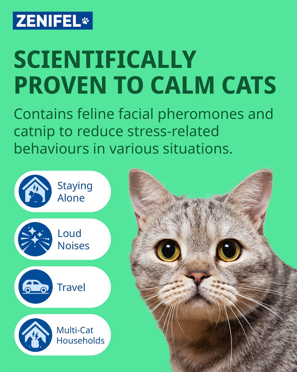 Virbac Zenifel Calming Gel Diffuser & Calming Spray For Cats Calming Pheromones