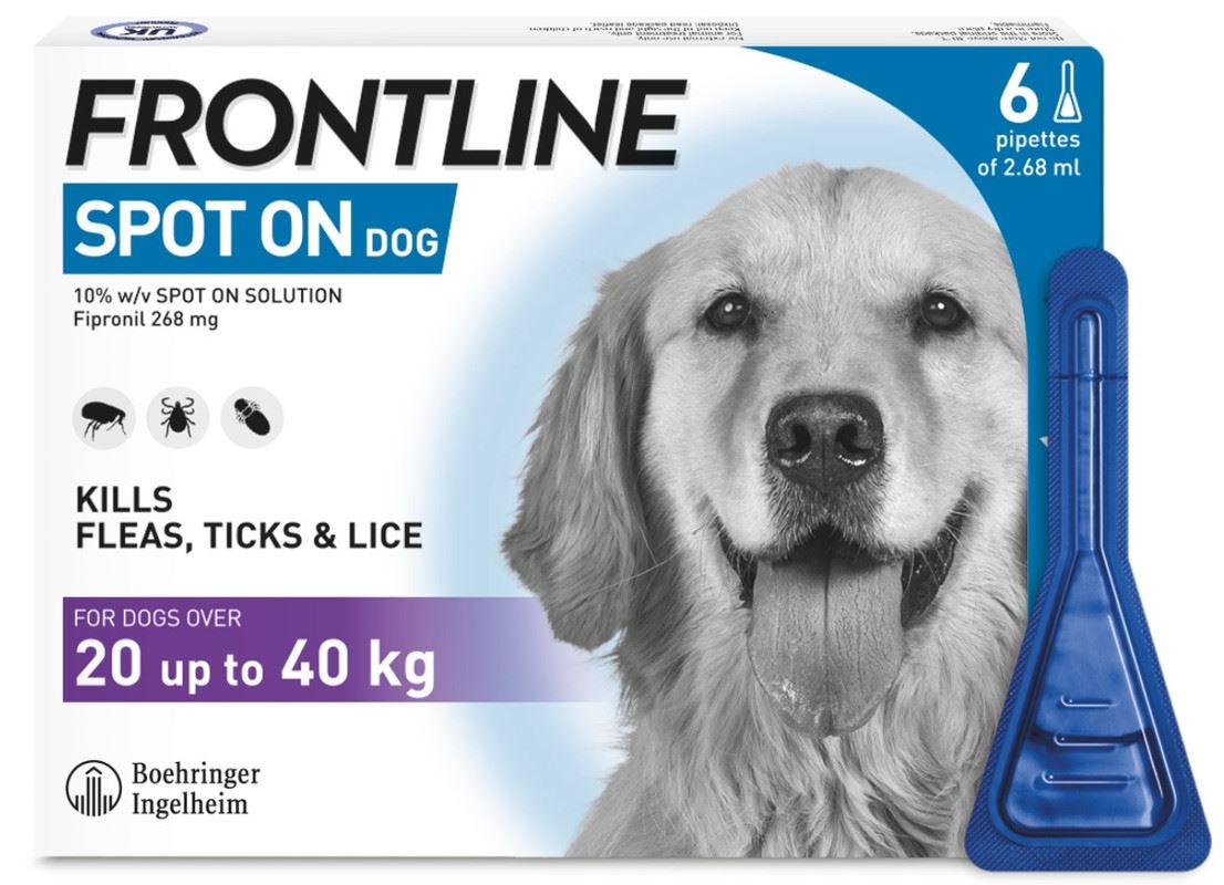 FRONTLINE SPOT ON Flea & Tick Treatment for Cat, Small, Medium and Large Dog 1, 3, 6