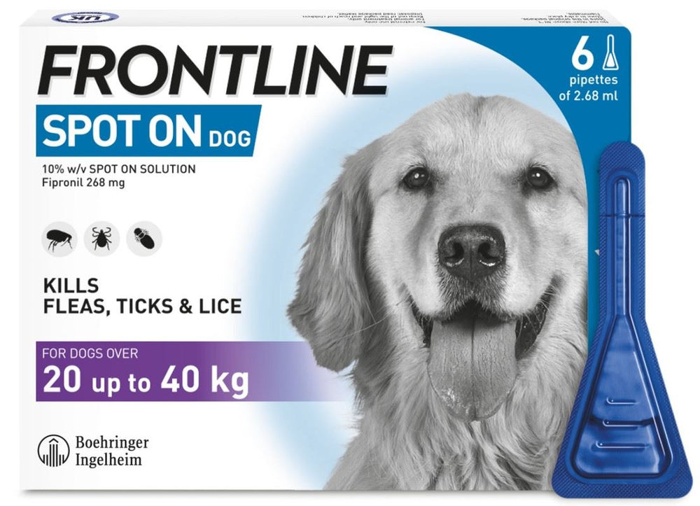 FRONTLINE SPOT ON Flea & Tick Treatment for Cat, Small, Medium and Large Dog 1, 3, 6